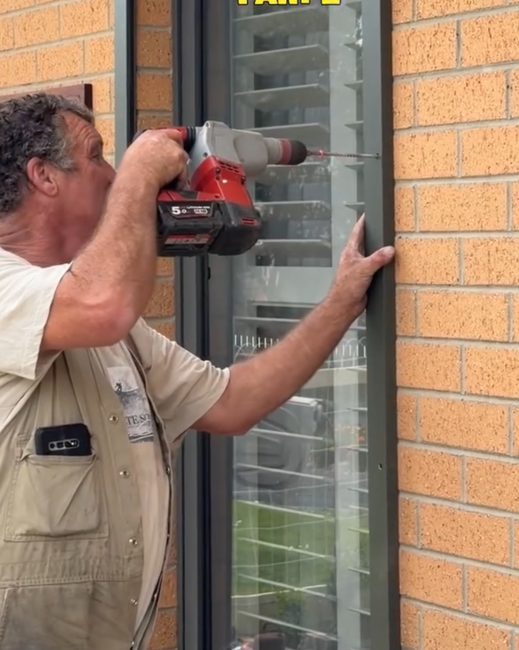 Shutter install detail